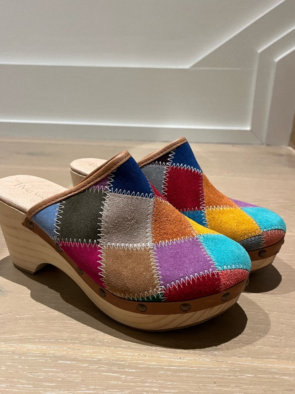 Five Worlds Zorba Patchwork clogs